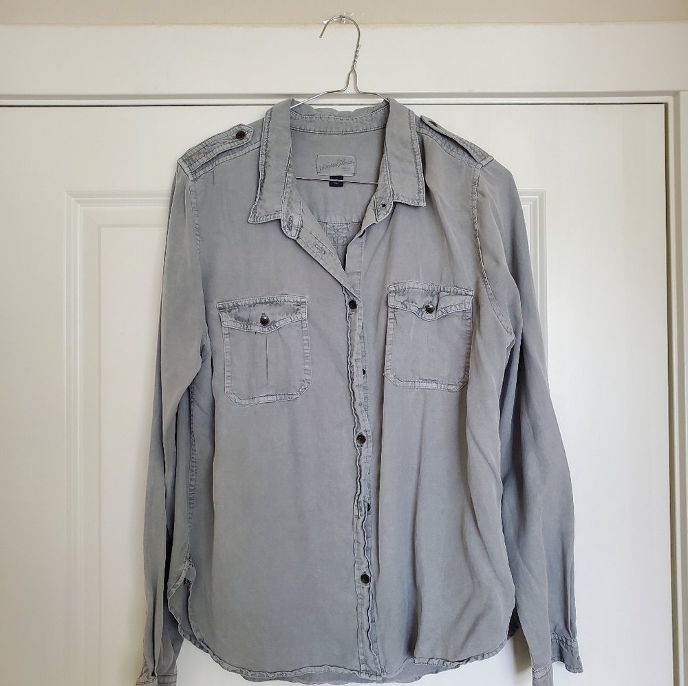 Oversized Long-Sleeve Button Down Shirt